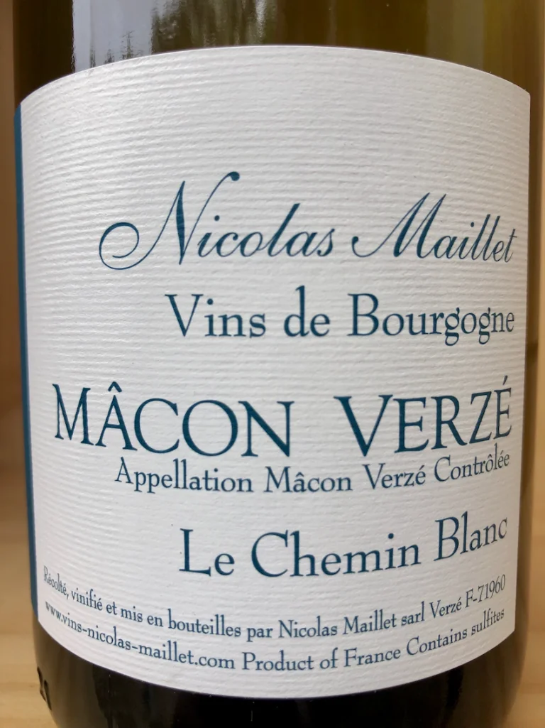 Nicolas Maillet Mâcon-Verzé 'Le Chemin blanc' 2022